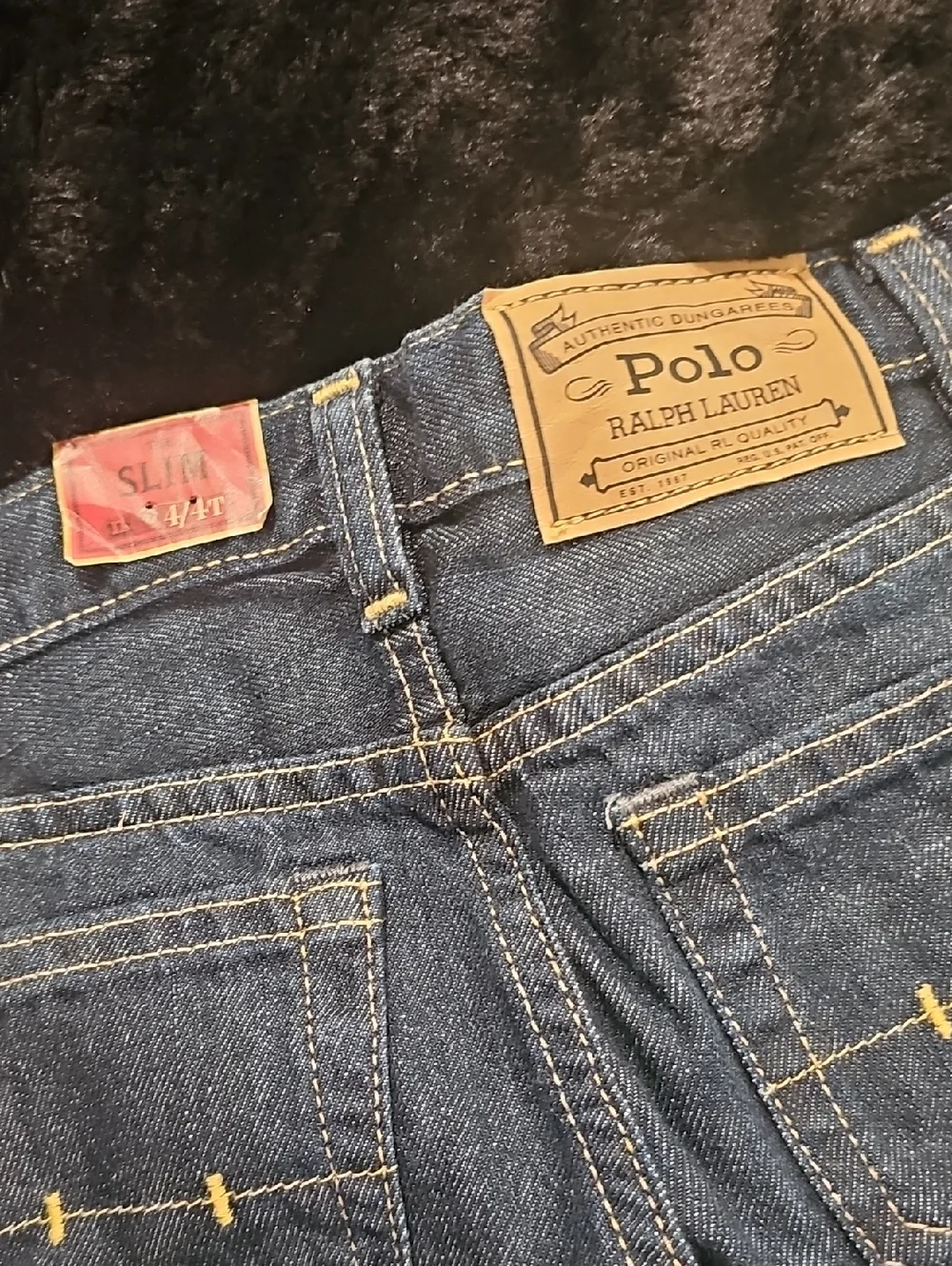 Ralph Lauren Straight-Leg Kids Boys Jeans in Dark Blue Denim